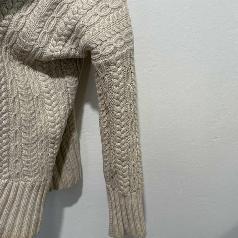 TSE Cream Cable Knit Cardigan - Picture 8 of 12